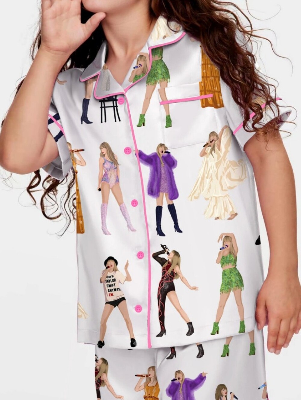 🎉 5/$25 Girls Sheshow Taylor Swift Pajama Top Sz XL